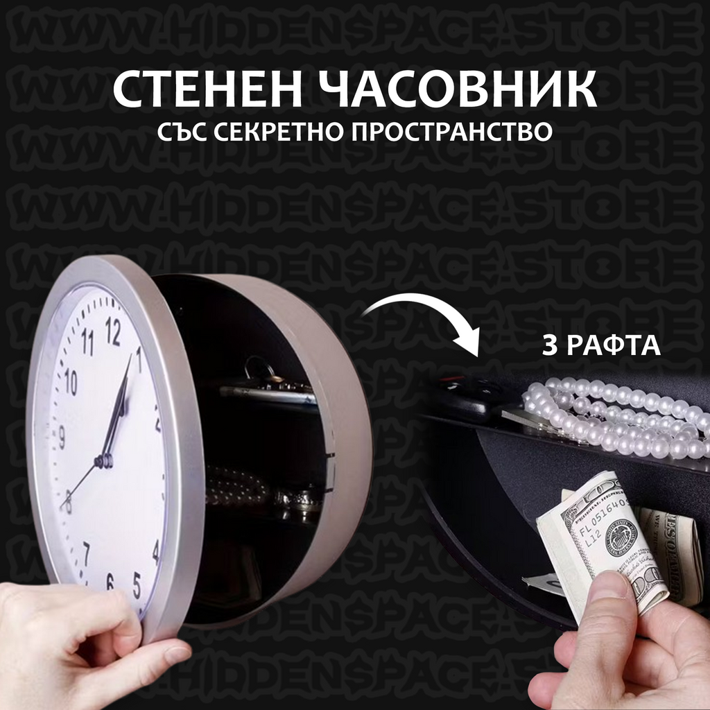 Тайник Стенен Часовник