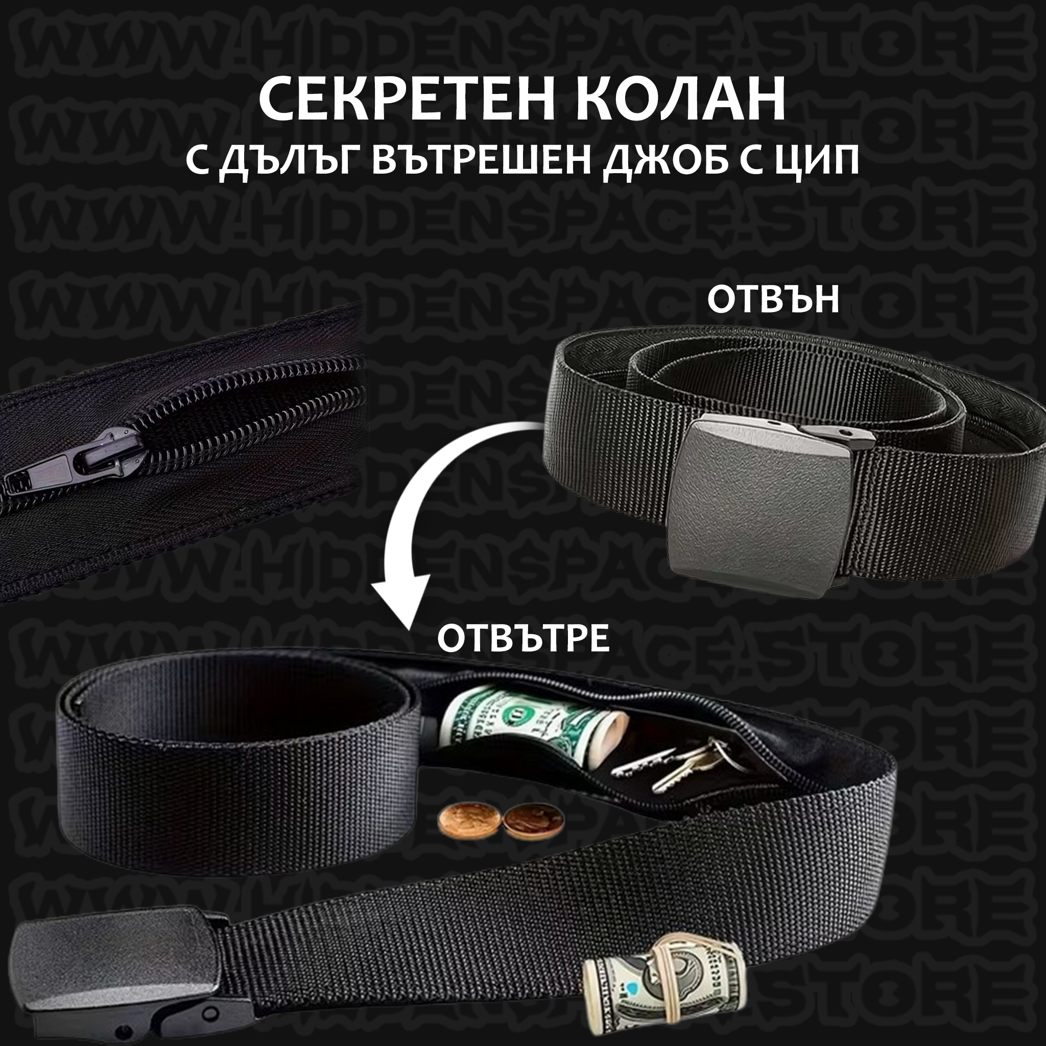 Тайник Секретен Колан